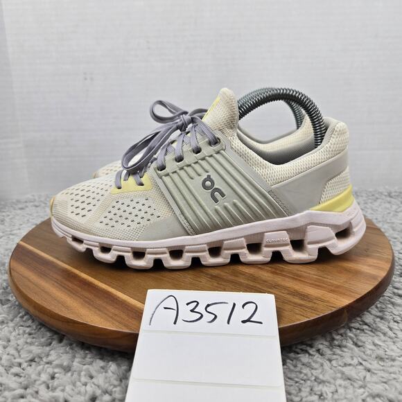 On Running Womens Cloudswift White Limelight Athletic Casual Daily Trainer W7 - Picture 1 of 13
